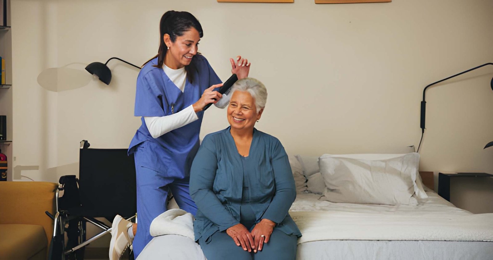 Client maintaining independence with daily living support